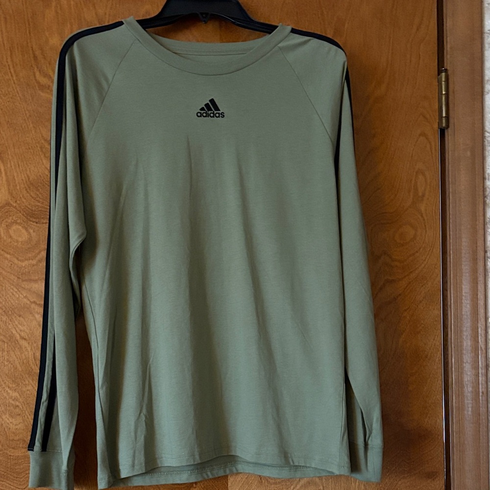 Adidas Men's Olive Long Sleeve Tee XL